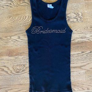 Classy Bride Rhinestone Bridesmaid Tank Top (Medium)